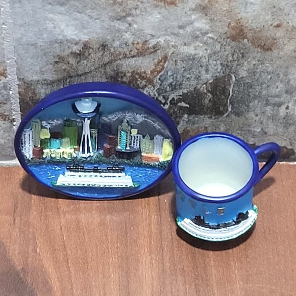 VTG SNCO Miniature Decorative Seattle Plate & Mug Set 1999 - Picture 4 of 11